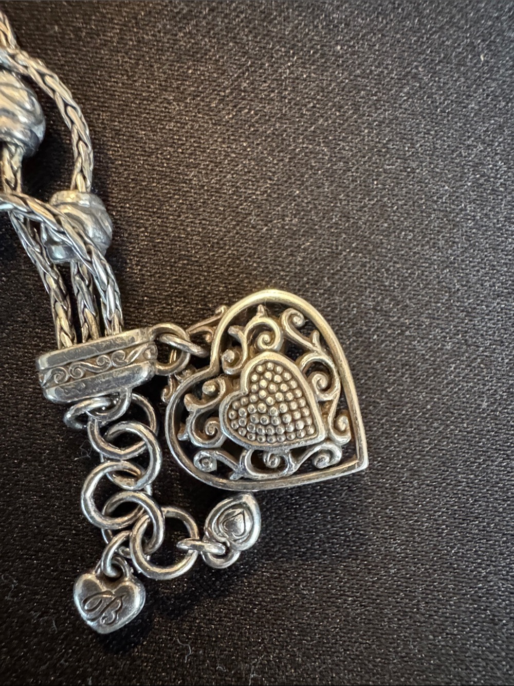Brighton Silver Bracelet with Heart Charm - Picture 4 of 6